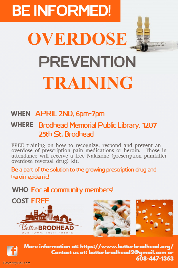 Overdose prevention training flier