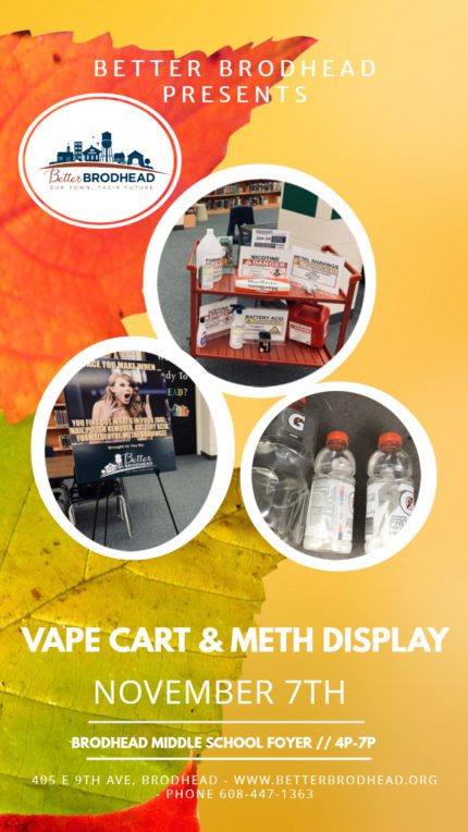 Vape cart and meth display poster
