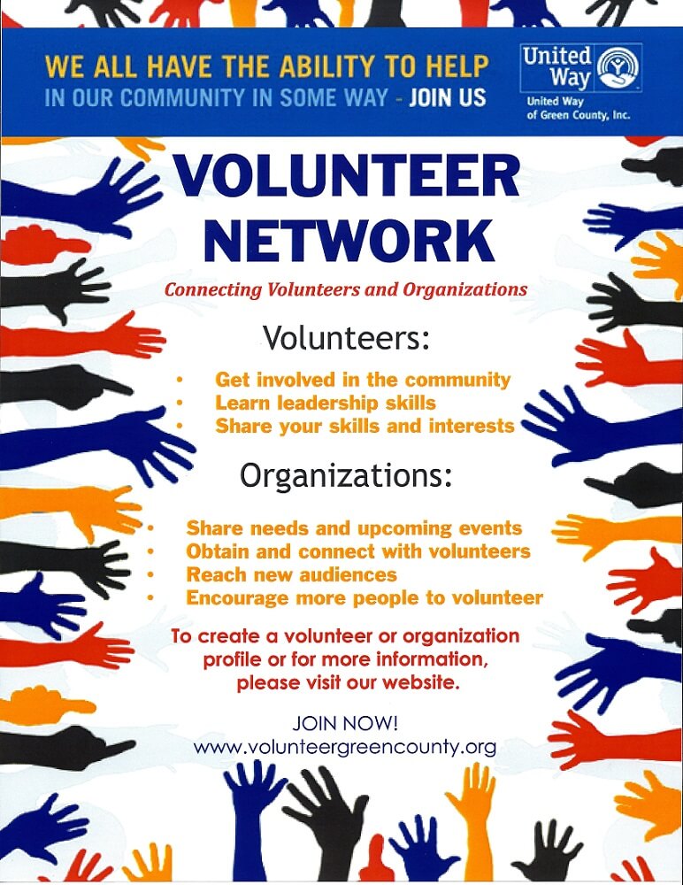 Volunteer Green County flyer